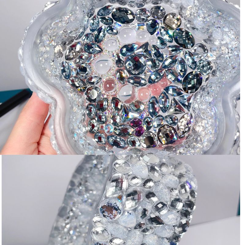 Moldes para cajas de almacenamiento con forma de pata de gato de diamante de gran tamaño hechos a mano