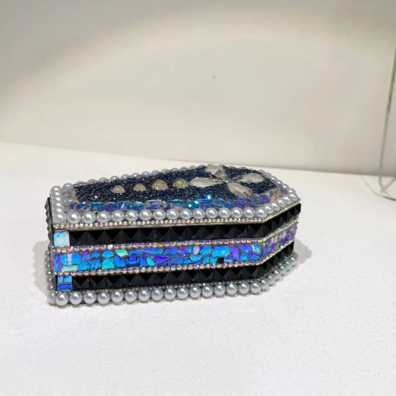 Moldes de resina para cajas de almacenamiento de ataúdes de lujo con diamantes hechos a mano