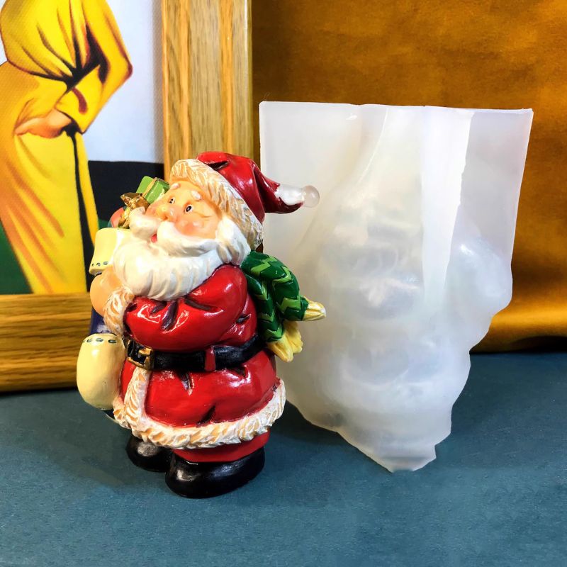 Molde de resina para adorno de Papá Noel hecho a mano