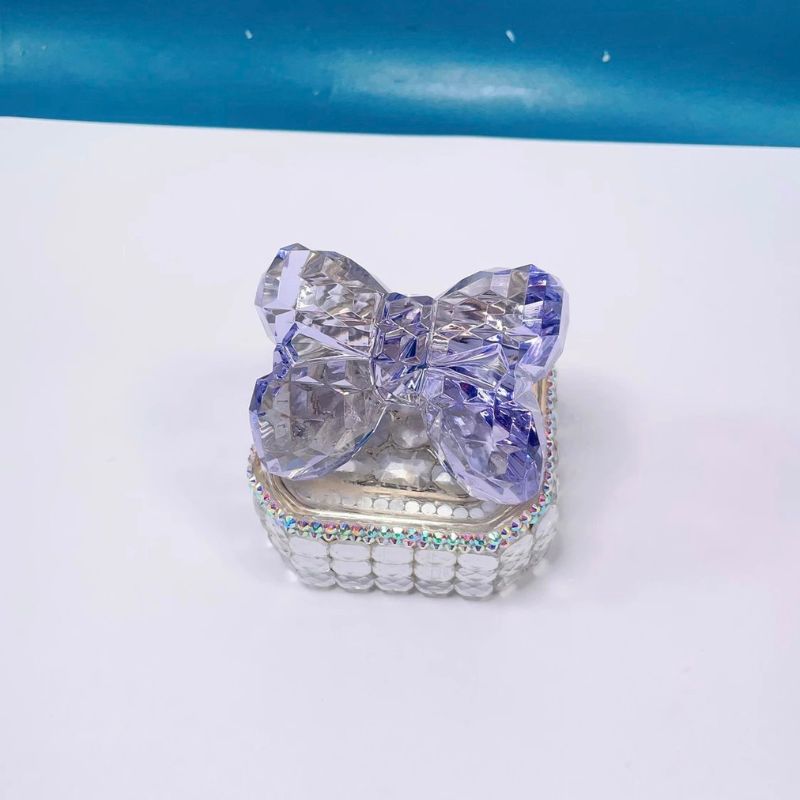Handmade Crystal Faceted Bow 3D Butterfly Ornament Resin Molds