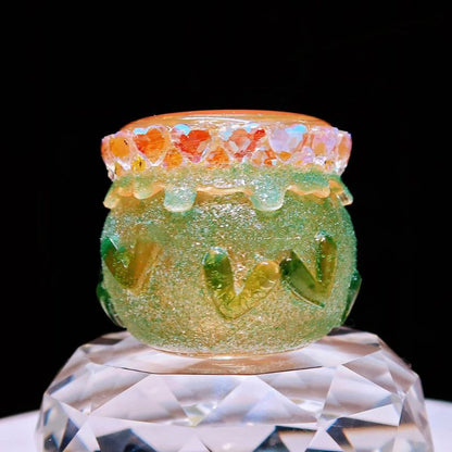Handmade Diamond Mini Pudding Storage Jar Resin Molds