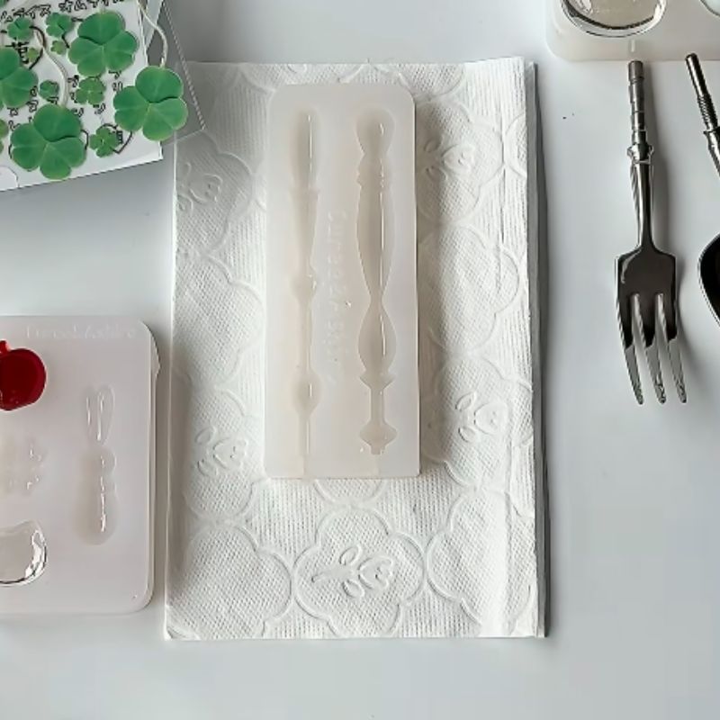 Moldes de resina para accesorios de mango de cuchillo y tenedor hechos a mano