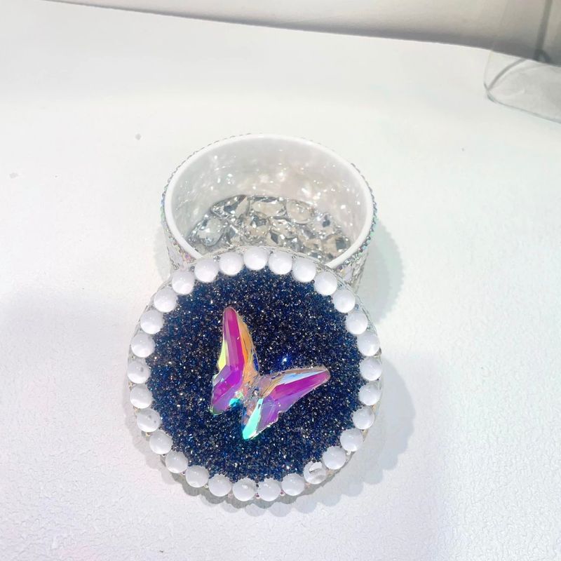 Handmade Diamond Butterfly Storage Box Resin Mold
