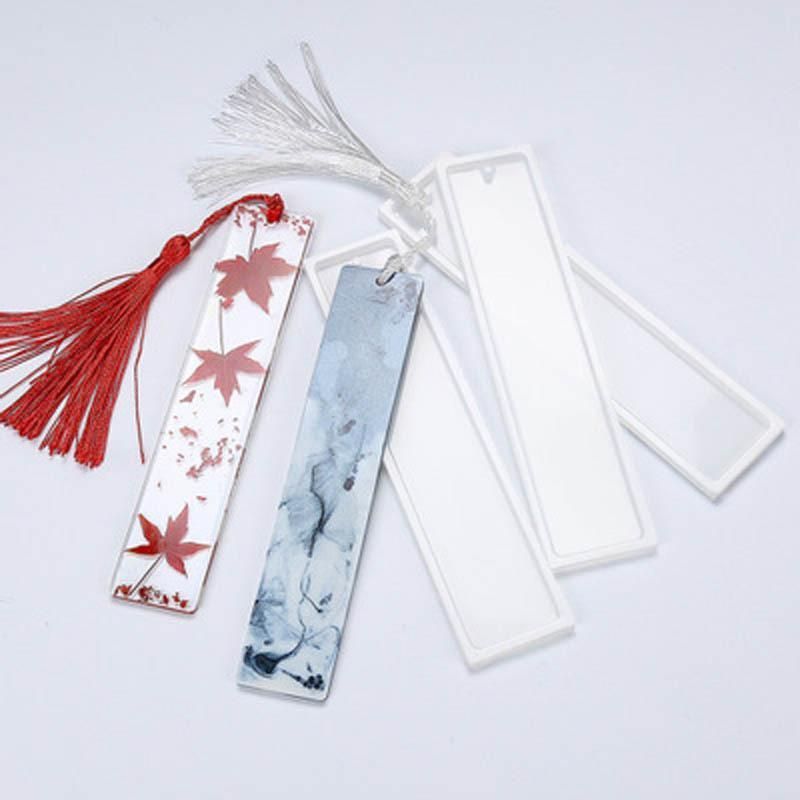 Molde de silicona para marcapáginas rectangular de 3 piezas