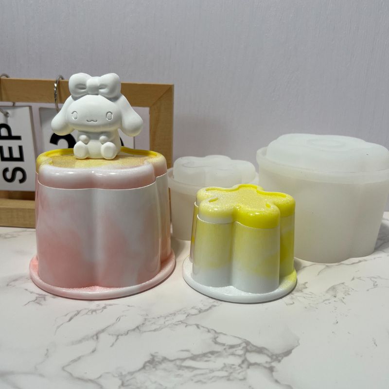 Molde de resina para tarro de almacenamiento de pudín