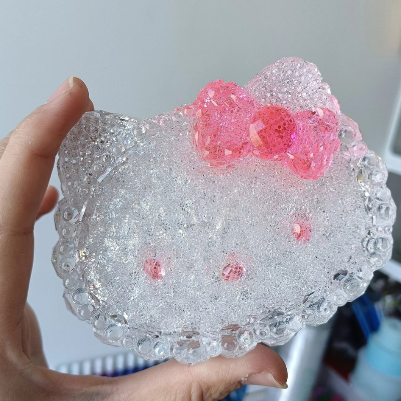 Molde de resina para adornos de HelloKitty hechos a mano