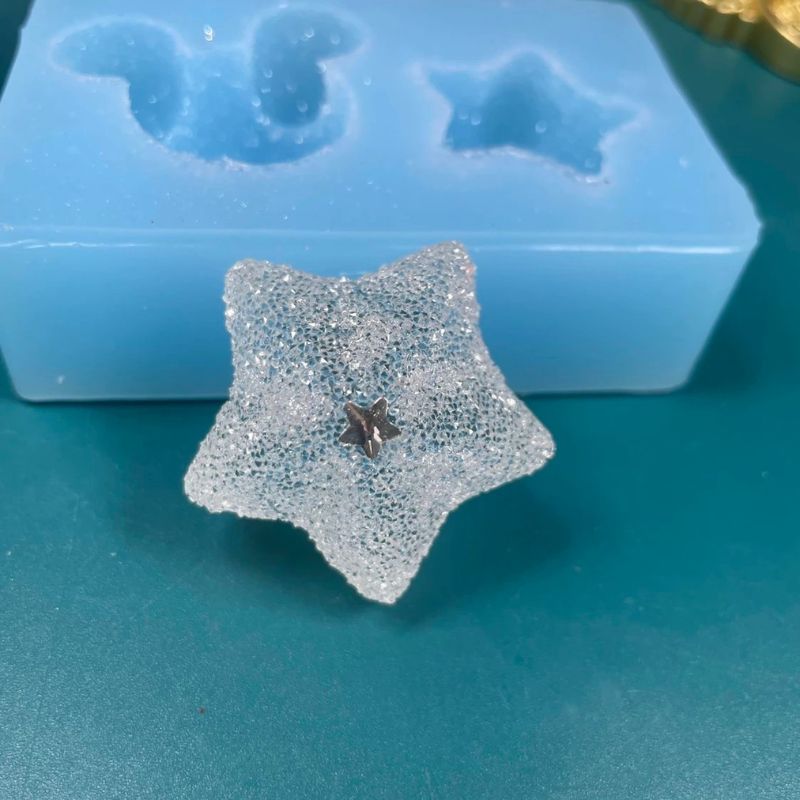 Moldes de resina para decoración de Mickey con forma de estrella de diamante hechos a mano