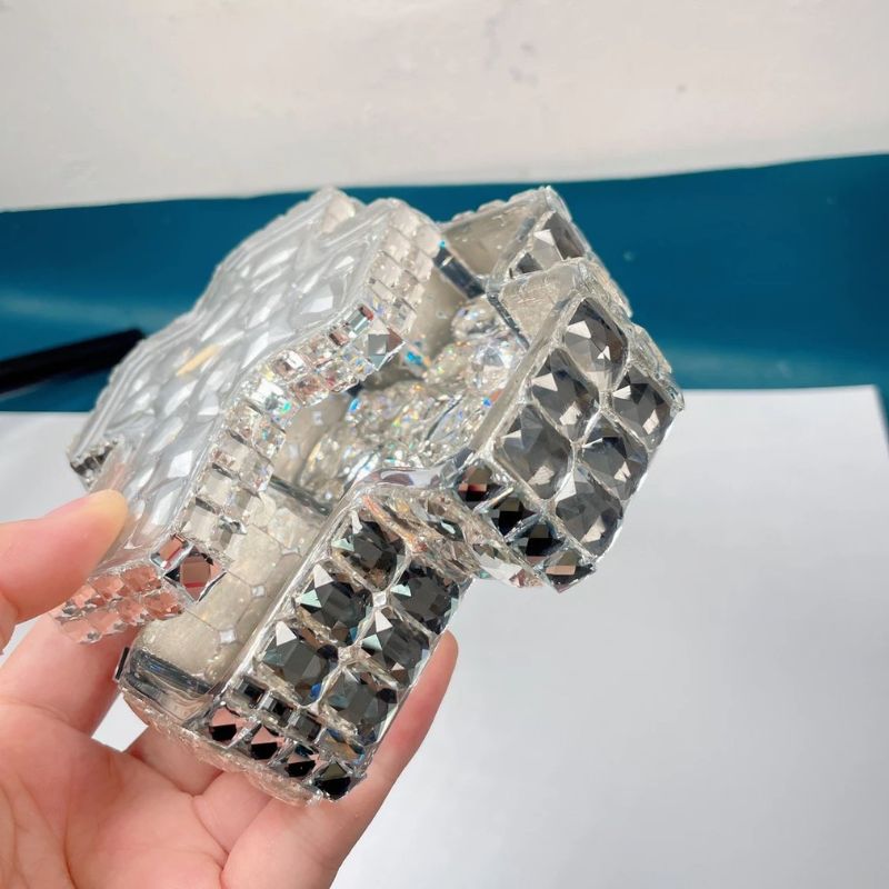 Handmade Large Diamond Cross Storage Box Resin Molds
