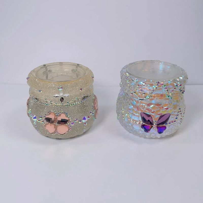 Moldes de resina para tarros de almacenamiento de pudín grandes hechos a mano con forma de diamante