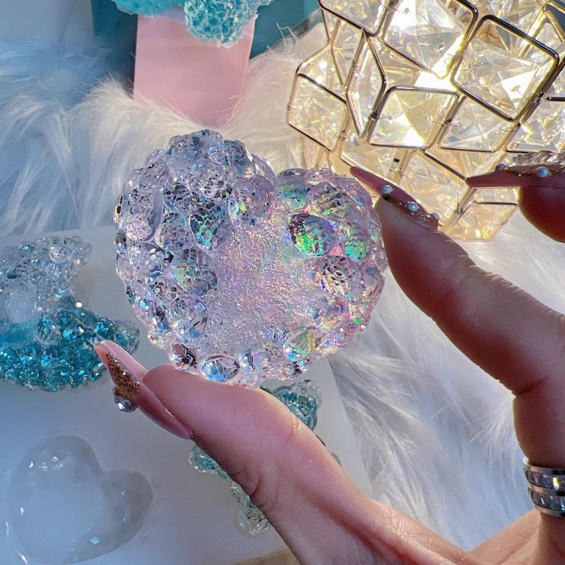 4pcs Handmade Cluster Crystal Decoration Resin Molds