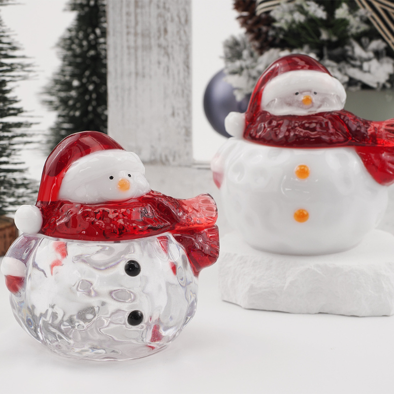 Molde de resina para tarro de almacenamiento con bonito muñeco de nieve