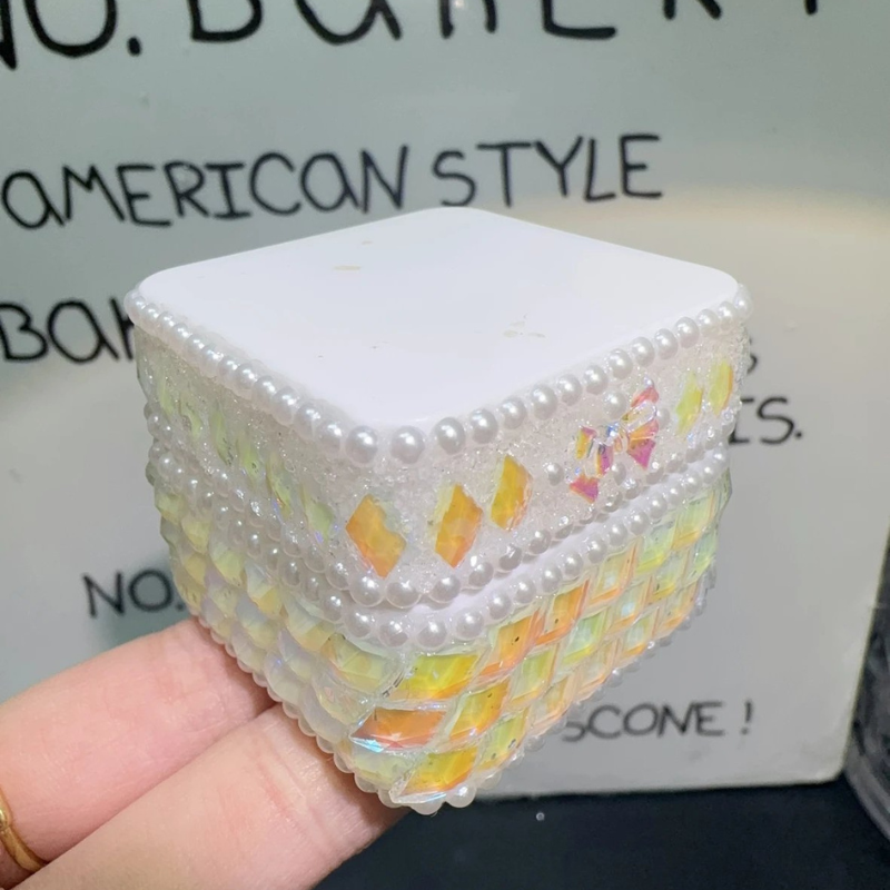 Moldes de resina para tarros de almacenamiento de pudín con forma de diamante hechos a mano