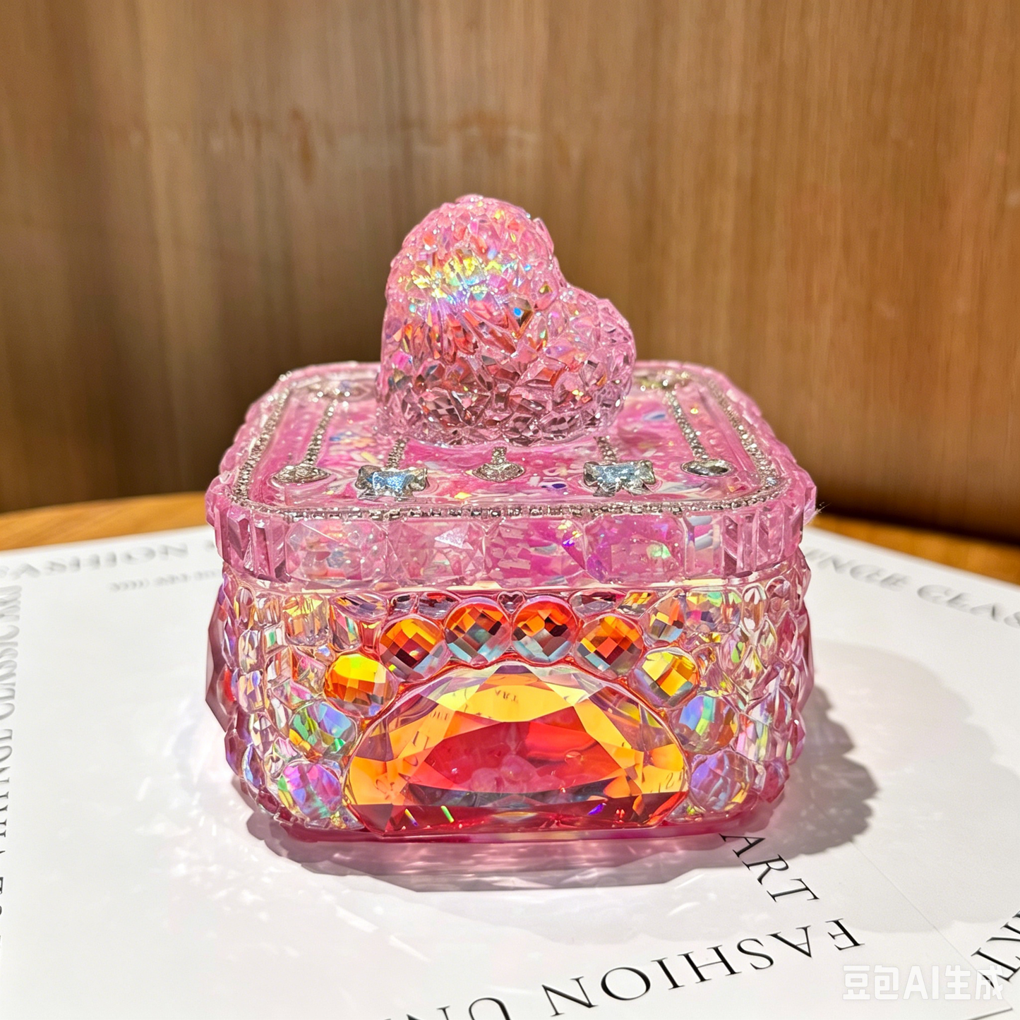 Handmade Diamond Heart Ornament Resin Mold