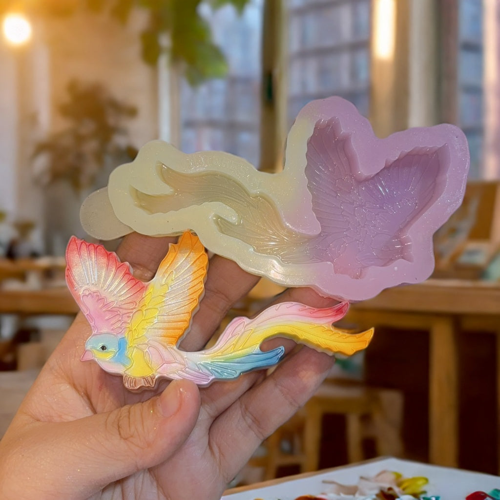 Moldes de resina para decoraciones de aves quetzales hechos a mano