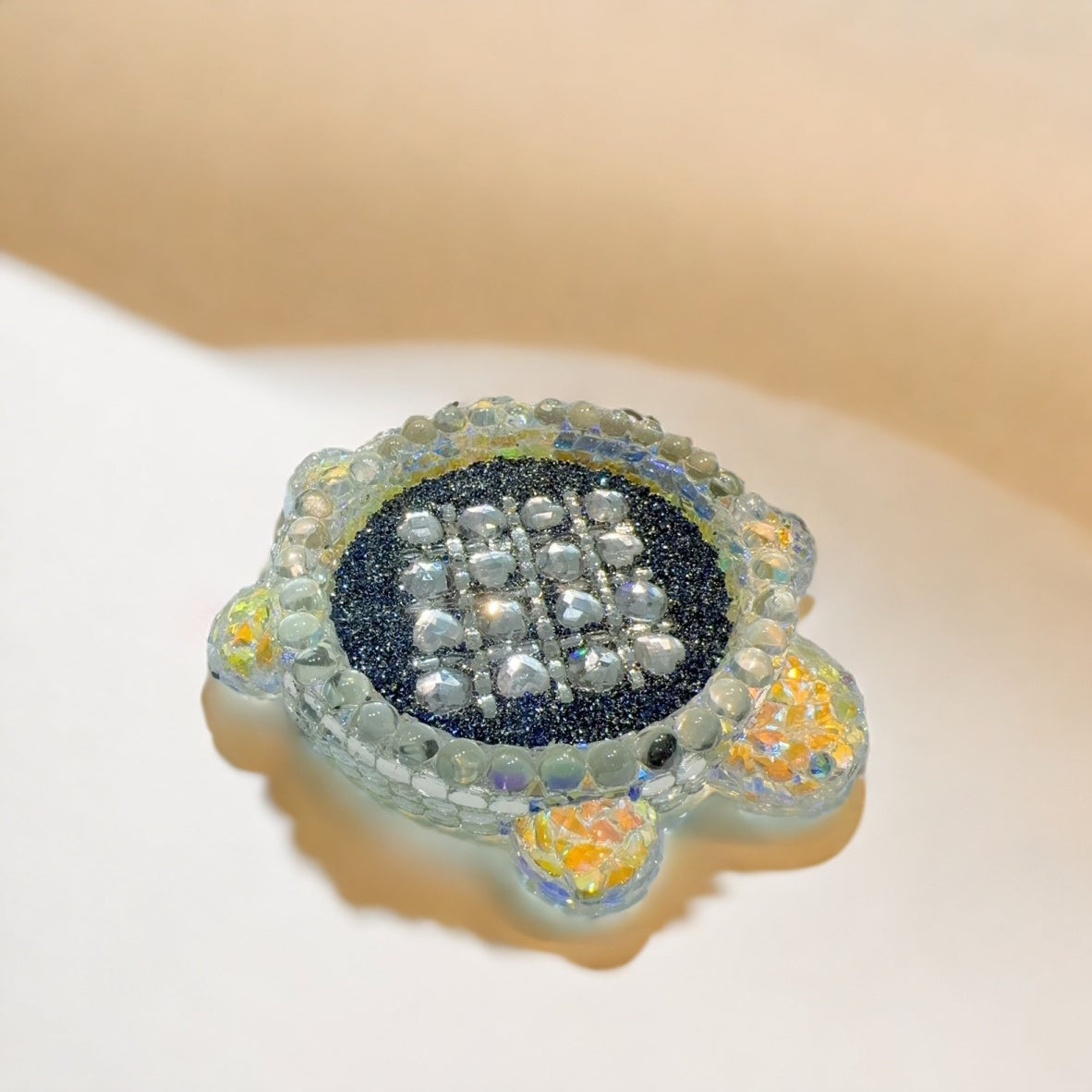 Handmade Diamond Bead Turtle Tray Resin Mold