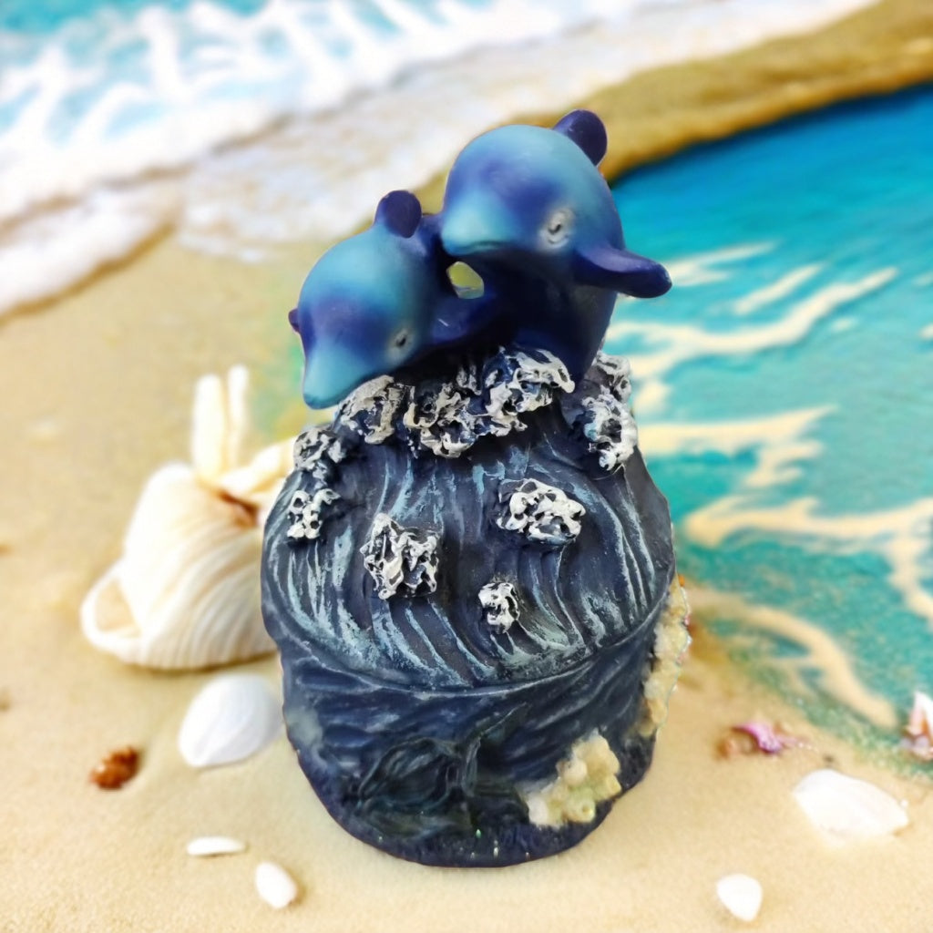 Handmade Dolphin Wave Storage Jar Resin Mold