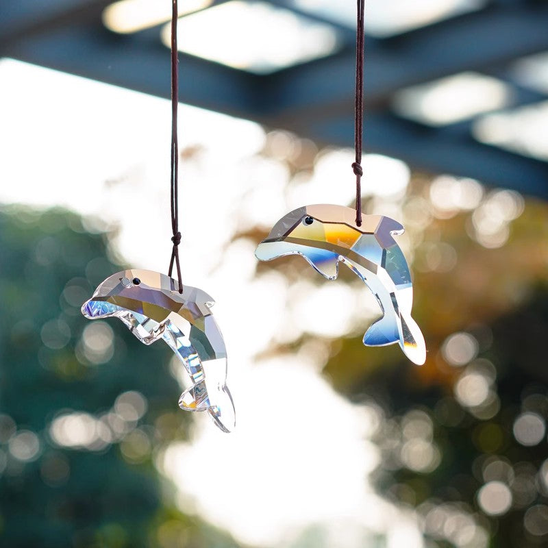 Handmade Crystal Dolphin Jewelry Pendant Resin Mold with Hole