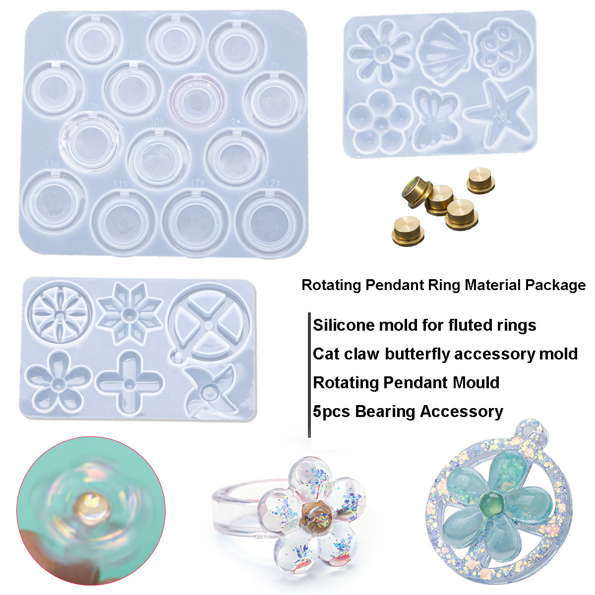Circle Silicone Resin Mold - 12 in 1