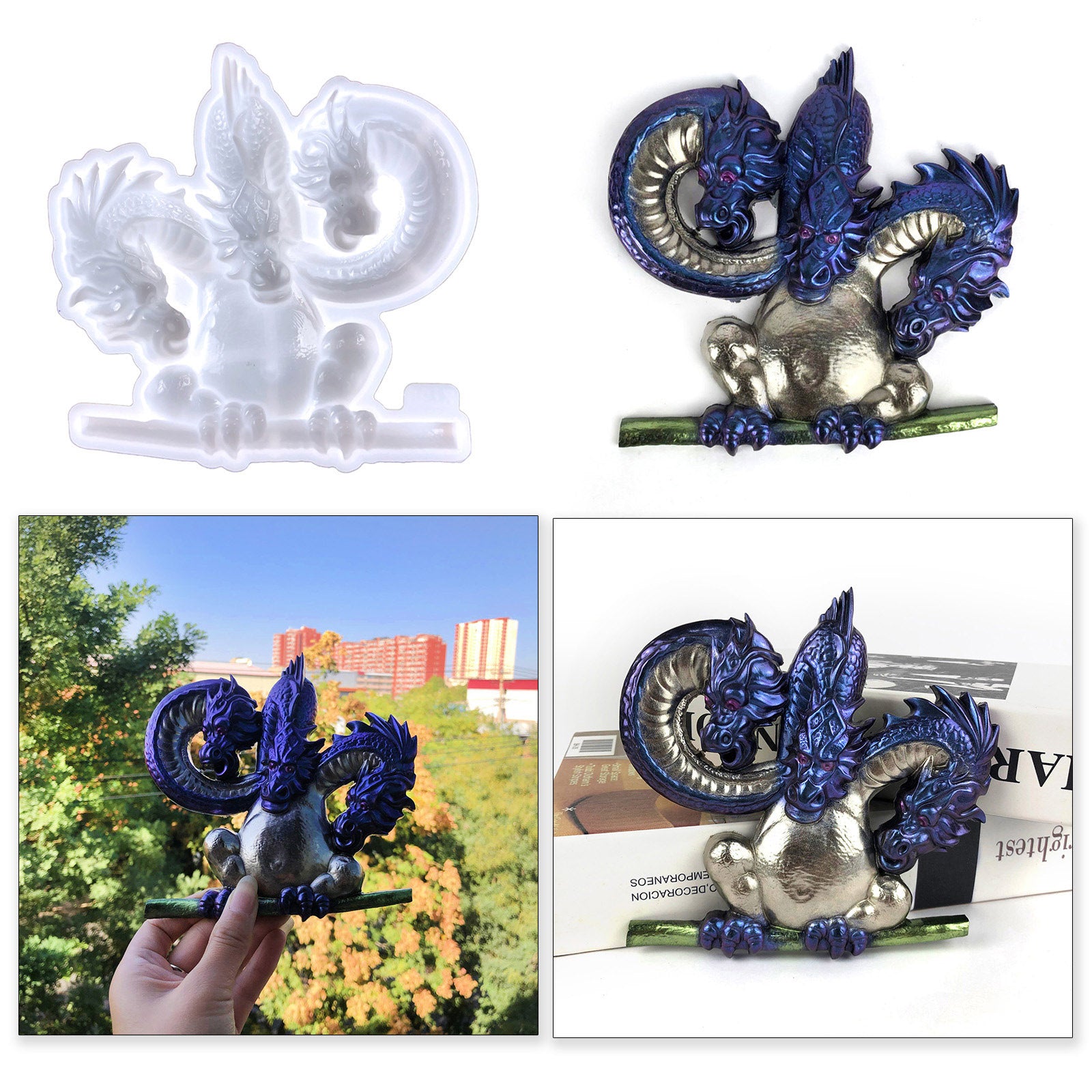 Three Evil Dragons Wall Hanging Resin Mold – IntoResin