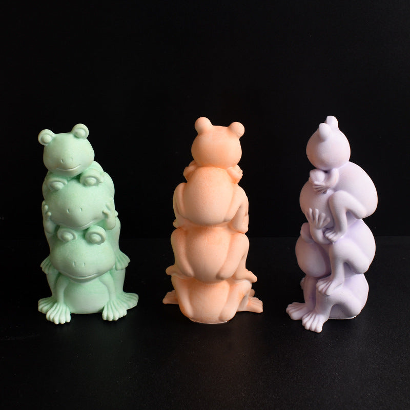 Stacked Frog Turtle Silicone Mold