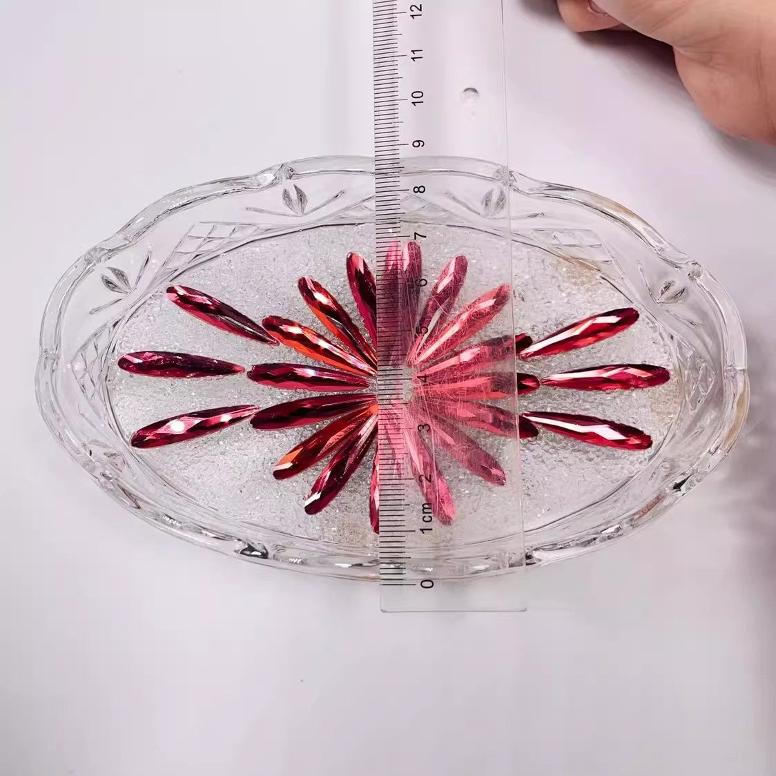 Moldes de resina para bandejas de almacenamiento ovaladas con forma de diamante hechos a mano