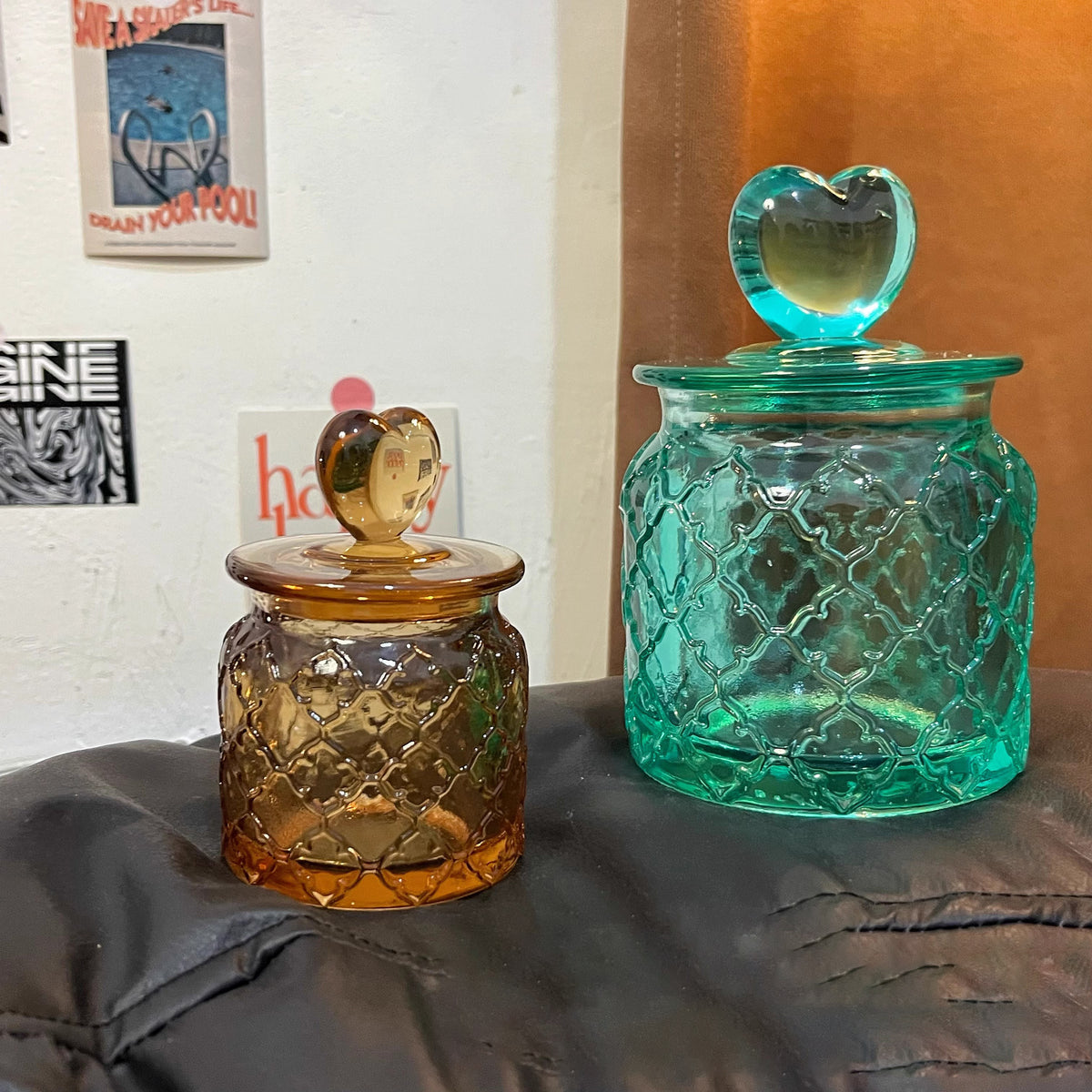 Moldes de resina para tarros de almacenamiento con forma de corazón de espinas hechos a mano