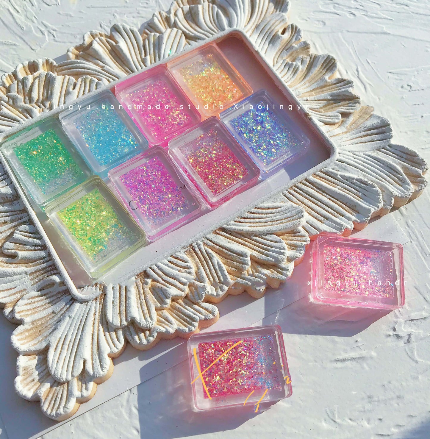 Purpurina Dreamy Candy de 12 colores para resina