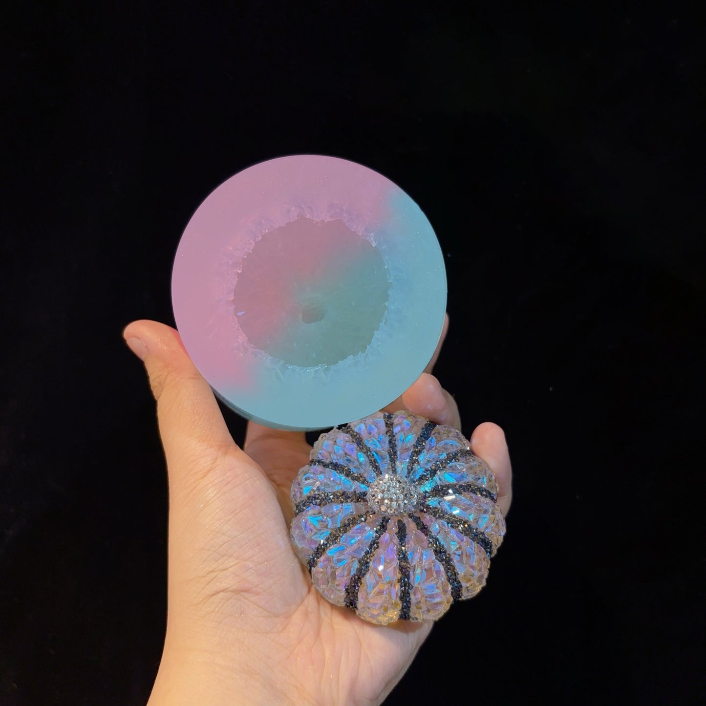 Handmade Diamond Pumpkin Ornament Resin Mold