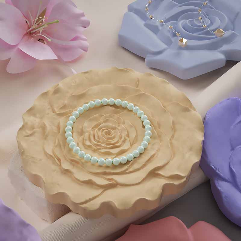 3 moldes de resina para posavasos con forma de flor