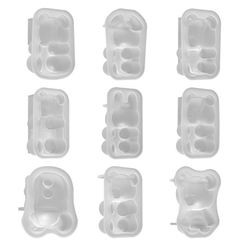 9pcs Cute Animal Resin Molds
