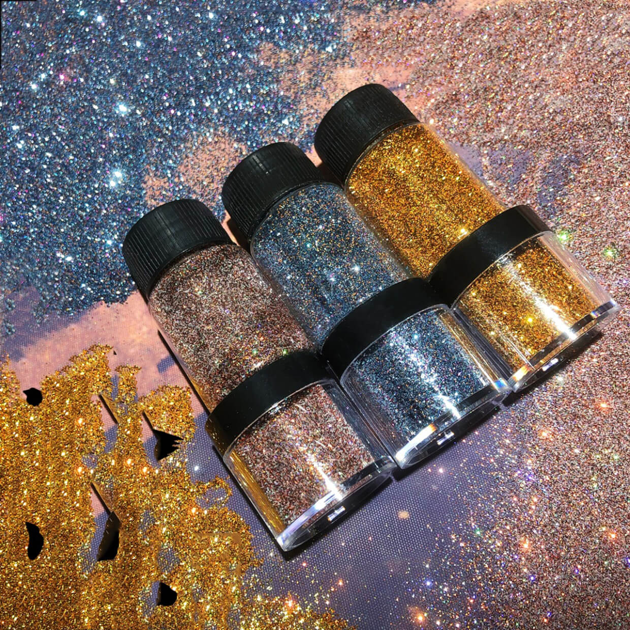 3 Colors Non-sink Glitter Laser Powder Glitter for Resin