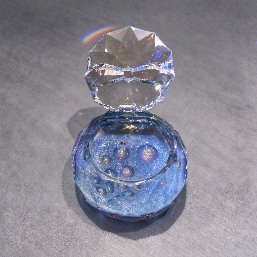 Handmade Diamond-Cut Crystal Ball Flip-Top Storage Jar Resin Mold