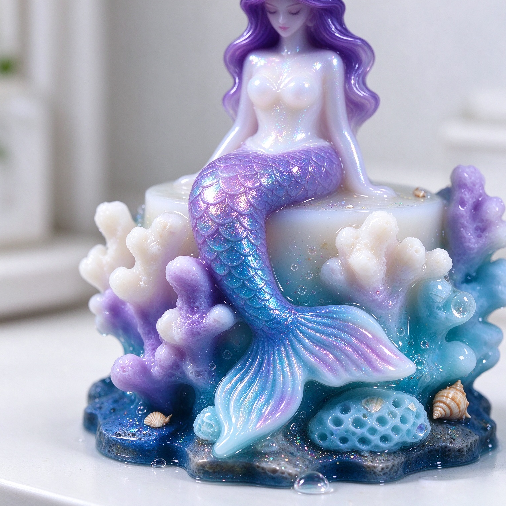 Coral Mermaid Decorative Figurine Resin Mold