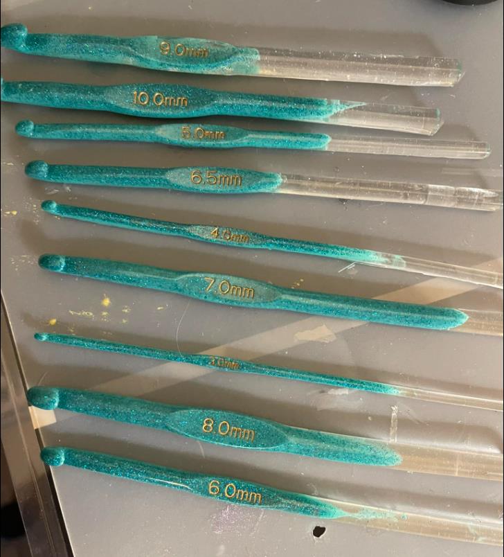 10pcs Crochet Hooks Resin Molds