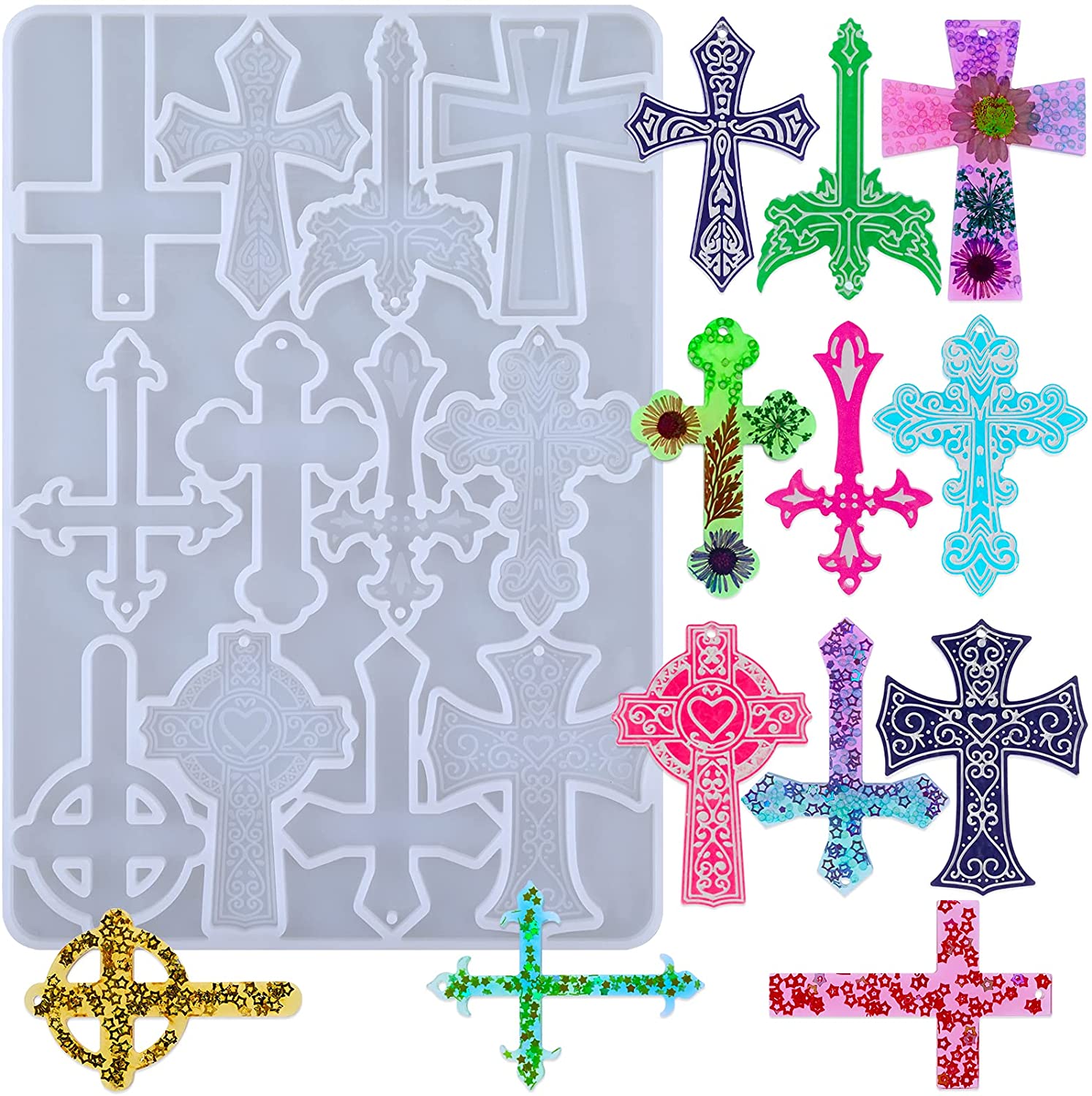 Cross Resin Molds Collections Resin Jewelry Molds Jewelry Pendant –  IntoResin
