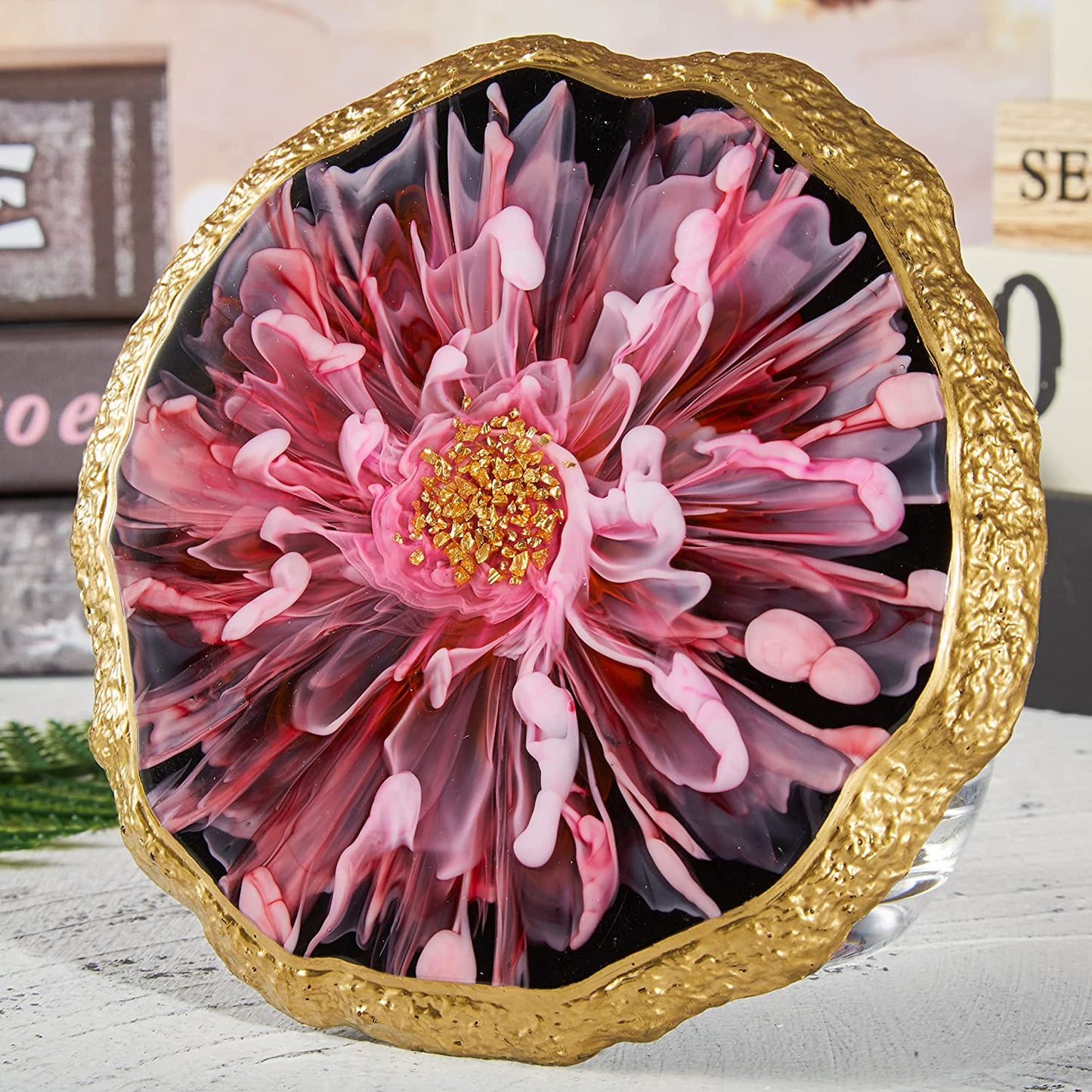 Large Round Geode Coaster Resin Molds Set 4pcs Coaster Molds