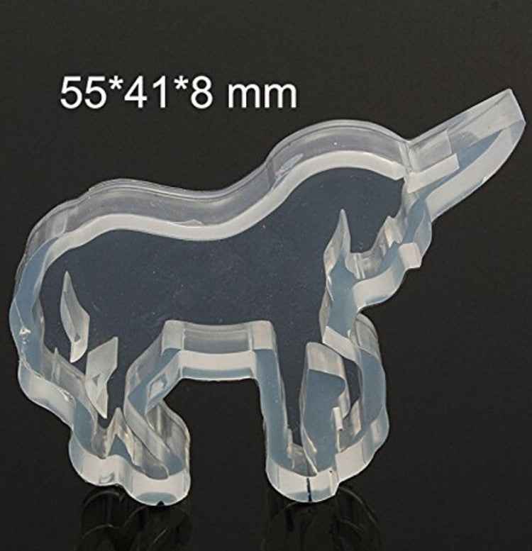 1 molde de silicona para hacer tú mismo con colgante de unicornio y caballo