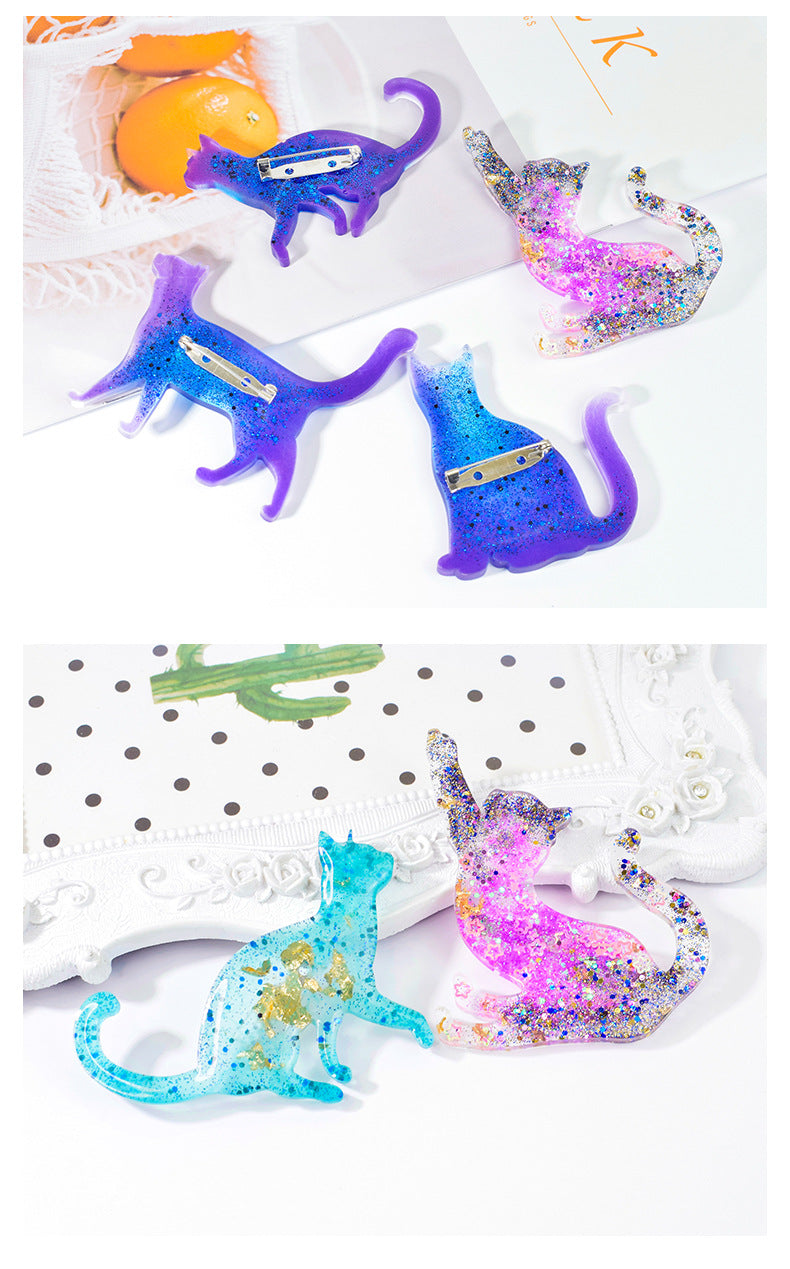 Molde de silicona para broche de gato