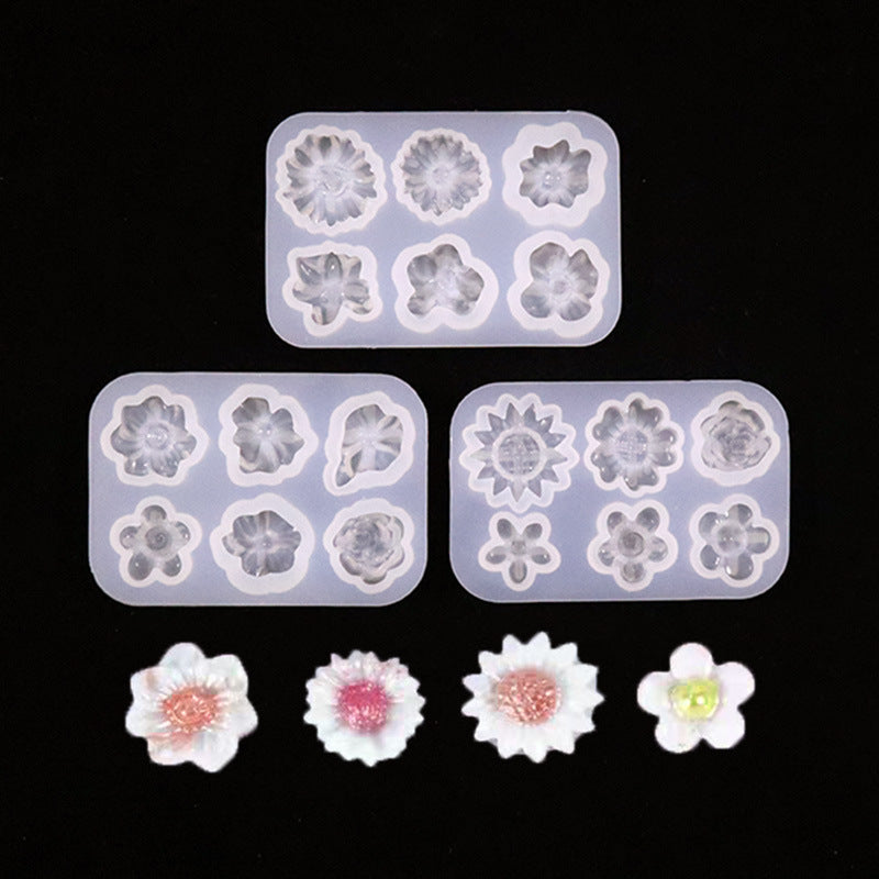 ASAISWO Flower Mold Holding Flower Resin Mold Peony Mold Flower Jewelry Resin Casting Molds Handmade Silicone Mold for Resin Candle Making Molds Craft