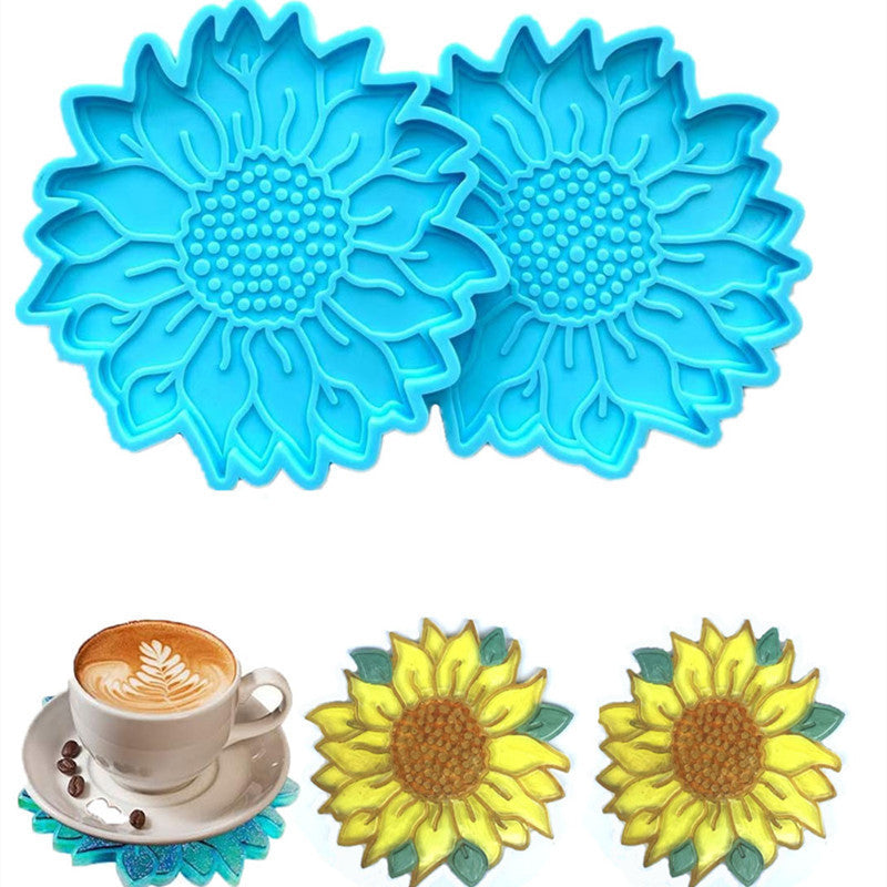 Resin Coaster Silicone Molds, 4 Pcs Coaster Molds for Resin