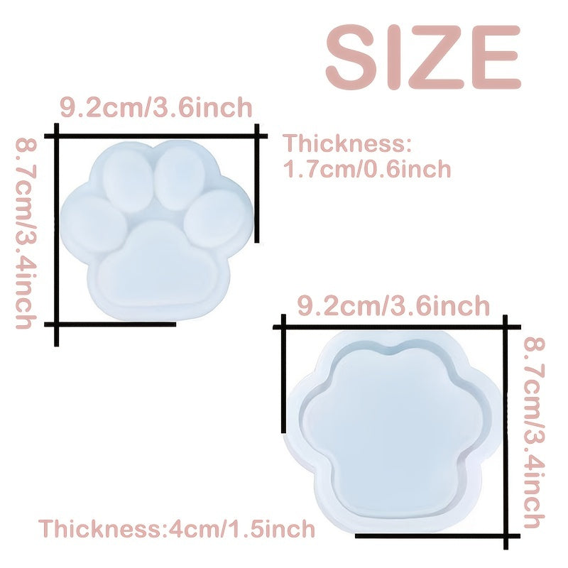 Molde para caja de almacenamiento con forma de pata de gato