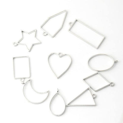 IntoResin Bezel Resin Craft, 10Pcs Blank Frame Charms for DIY Earrings Necklace Jewelry Making - IntoResin
