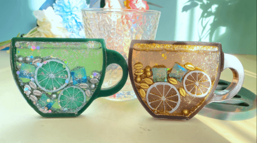 How to Make Fun Craft Water Cup Coasters with Resin