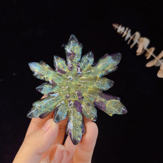 Handmade Water Ripple Snowflake Pendant Resin Mold