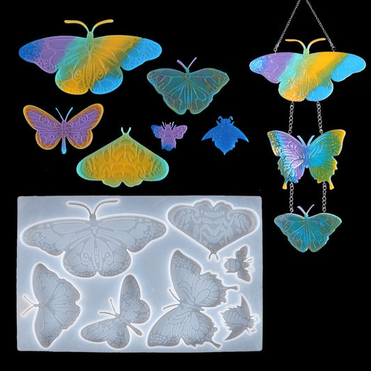 Butterfly Moth Resin Mold Hanging Wind Chime Mold