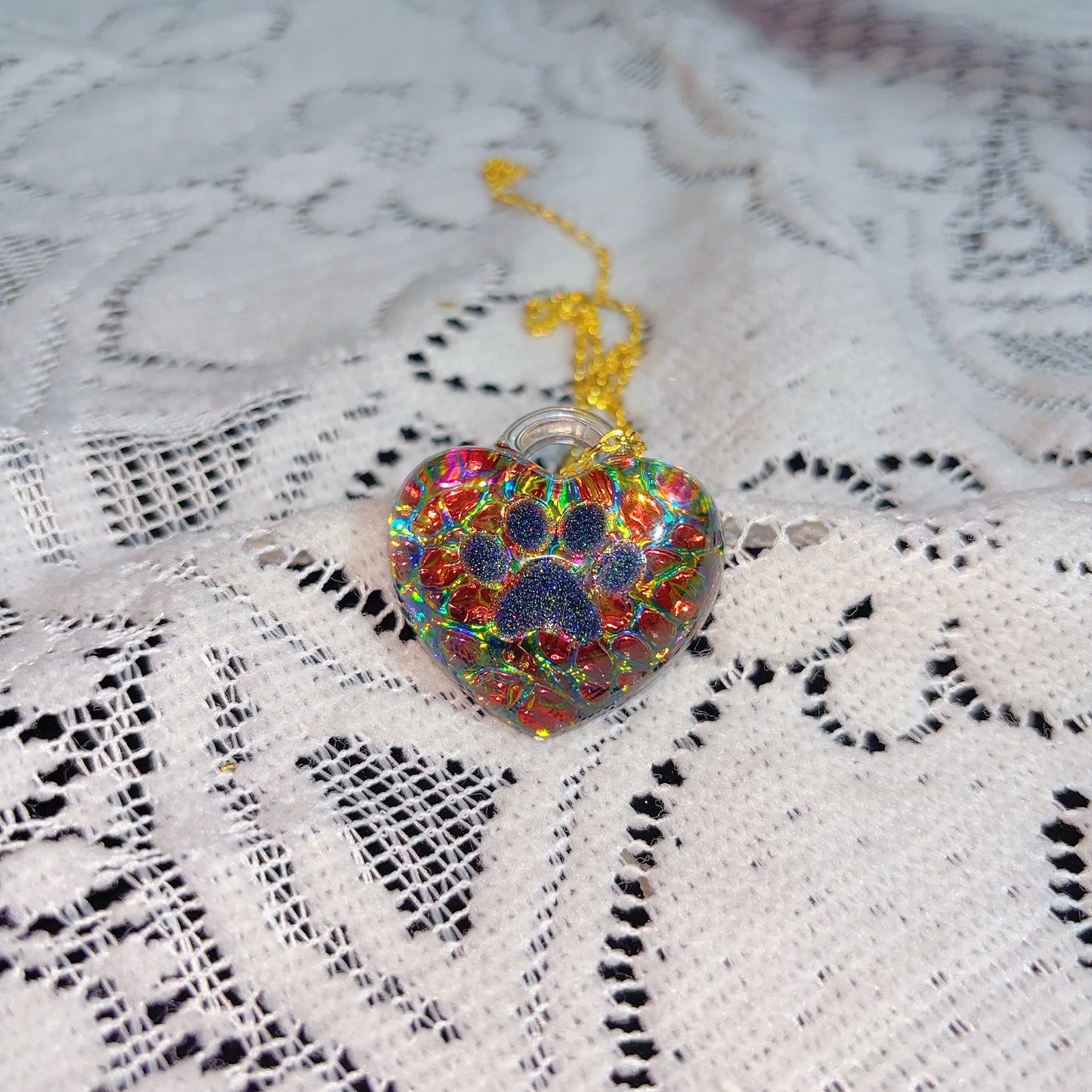 Handmade Puffy Heart with Claw Jewelry Pendant Resin Mold