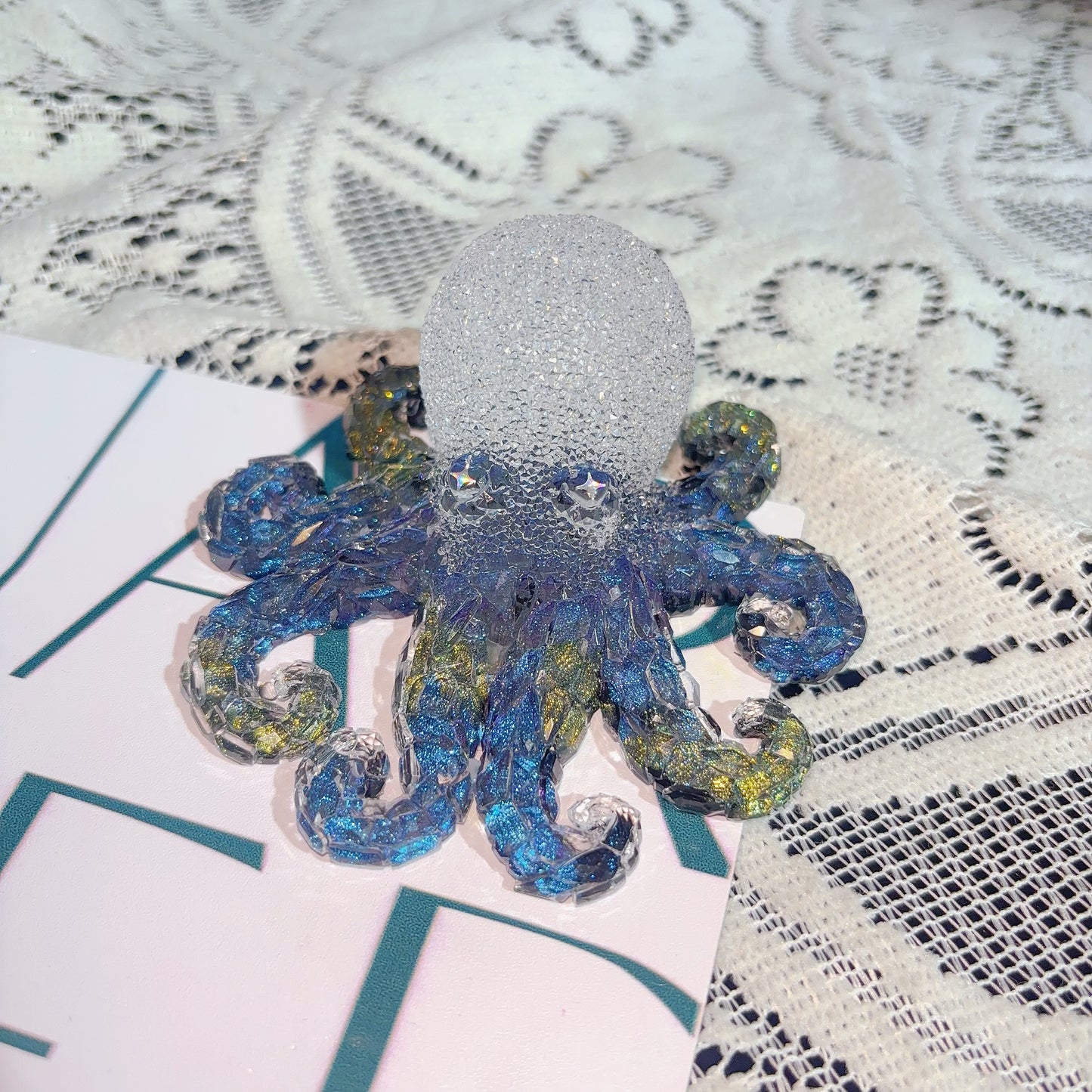 Handmade Diamond Octopus Ornament Resin Mold