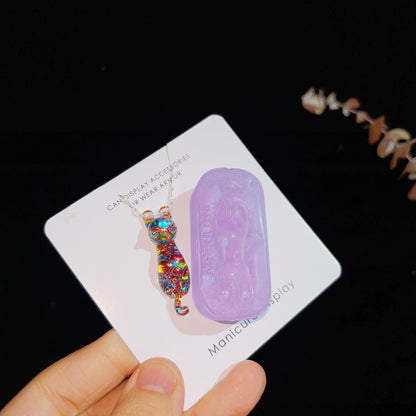 Molde de resina para colgante de gatito lindo hecho a mano 