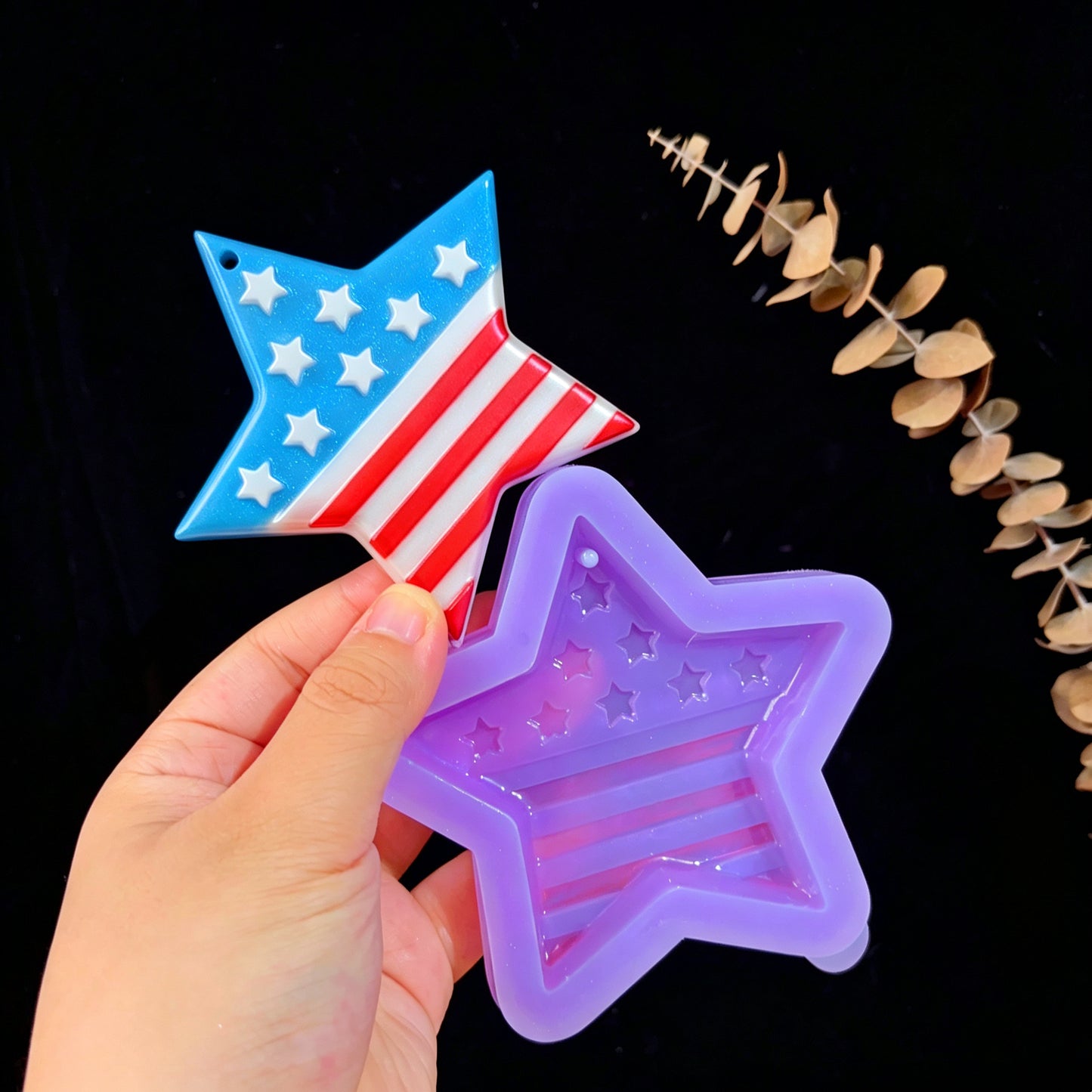 Handmade USA 250th Anniversary Ornament Resin Mold