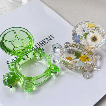 Handmade Turtle Flip-Top Storage Box Resin Mold